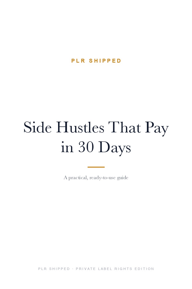 Side Hustles That Pay in 30 Days